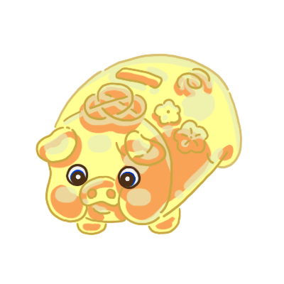豬公存錢筒（黃色）（不透明）