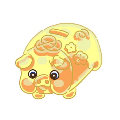 豬公存錢筒（黃色）（透明）